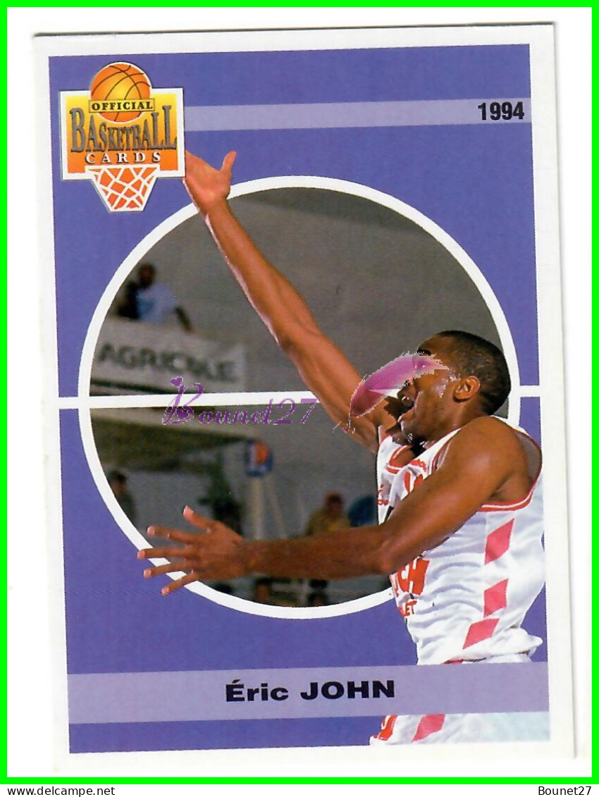 Carte Cards PANINI Sport BASKETBALL BASKET 1994 - N° 27 éric JOHN Cholet - Autres & Non Classés
