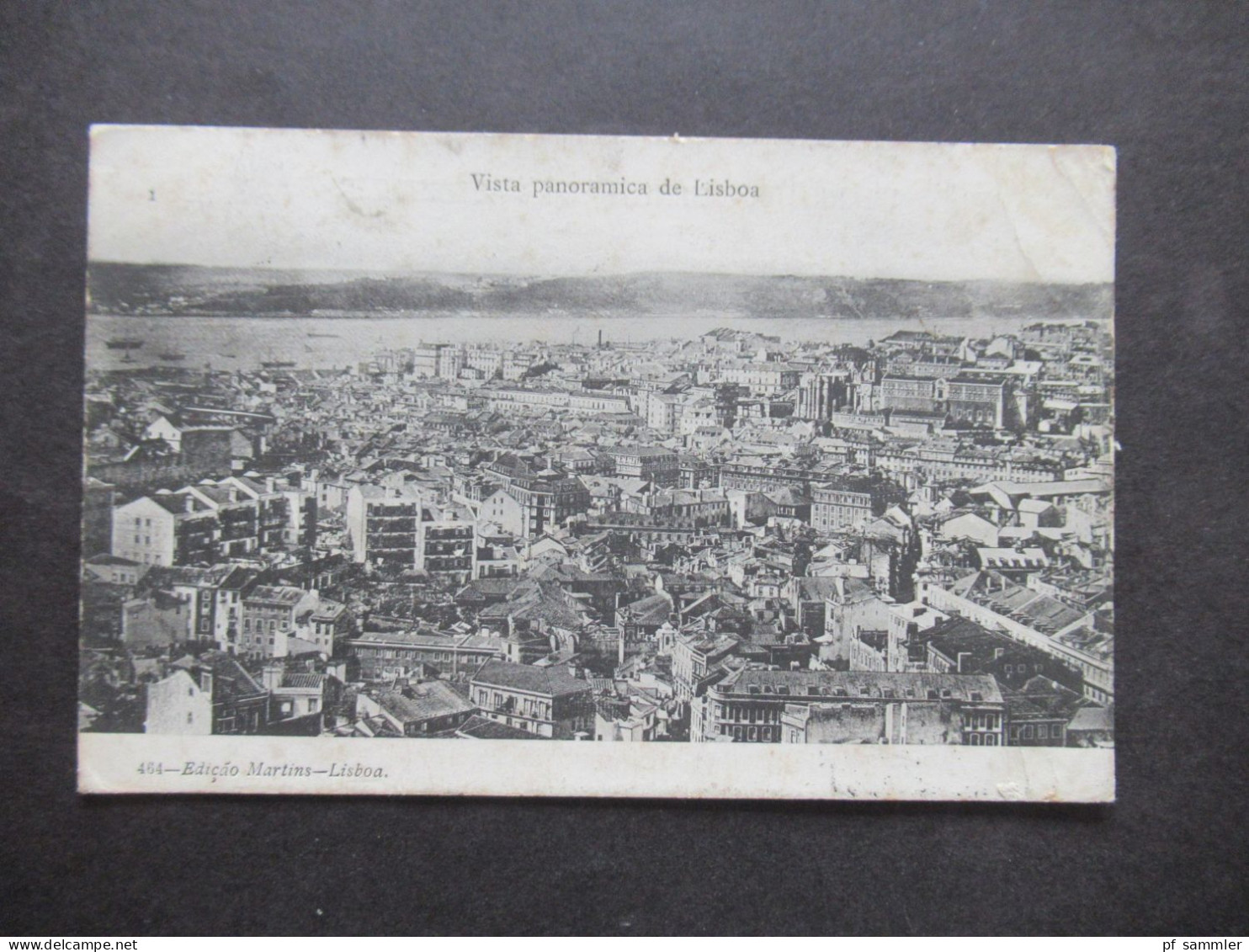 AK 1906 Portugal Vista Panoramica De Lisboa Edicao Martins Lisboa Nach Marne Frankreich Gesendet - Lisboa