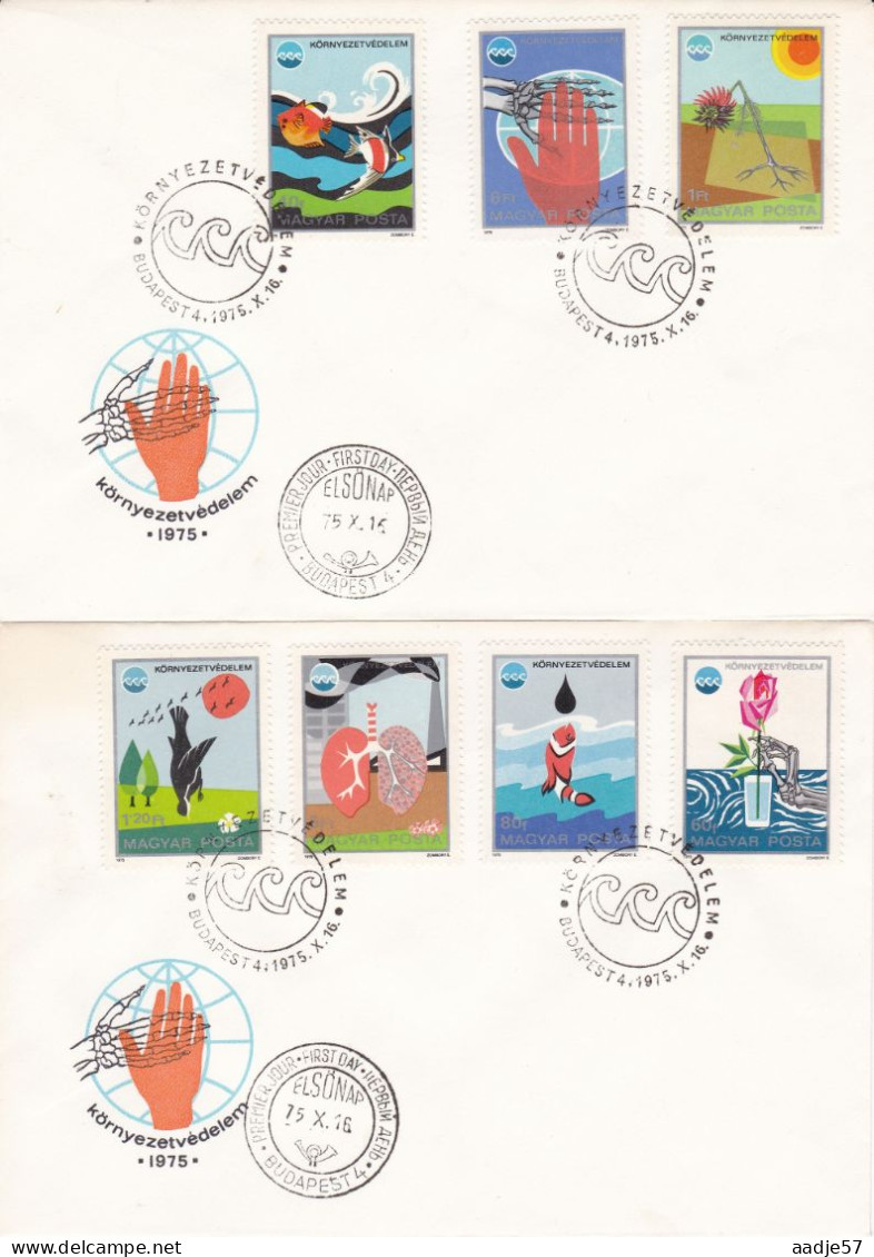 Hongarije, Hungary, Ungarn, Magyar ;FDC 1975.FDC  - Environmental Protection Compleet - FDC