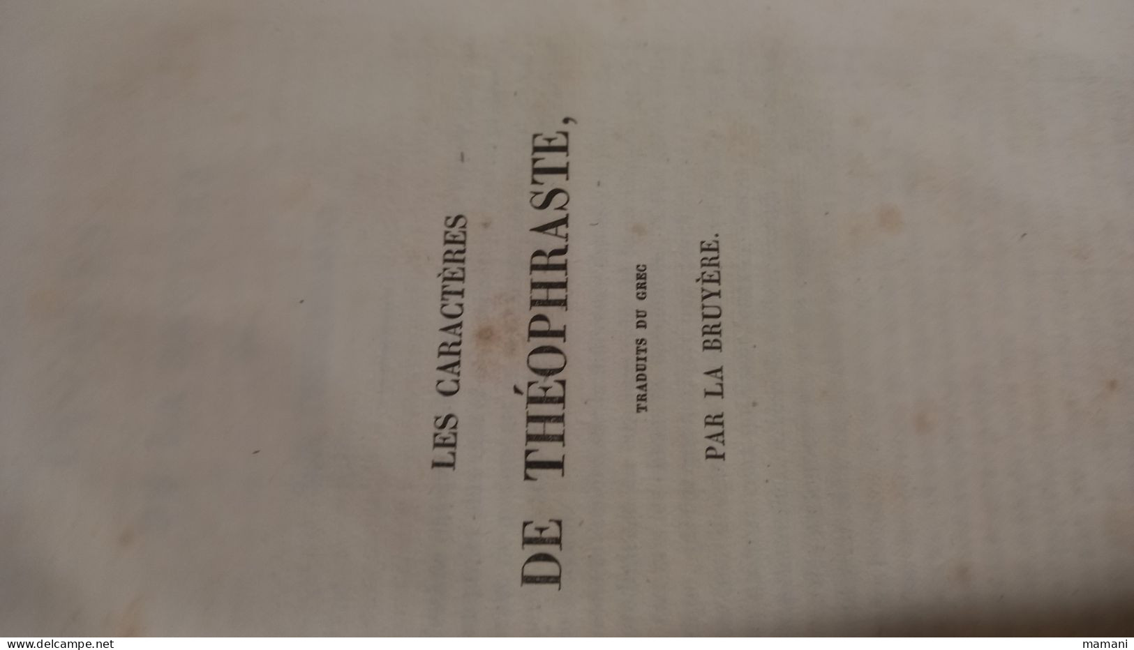 Les caracteres de La bruyère -offert a un eleve par l'institution BELLAGUET en 1856