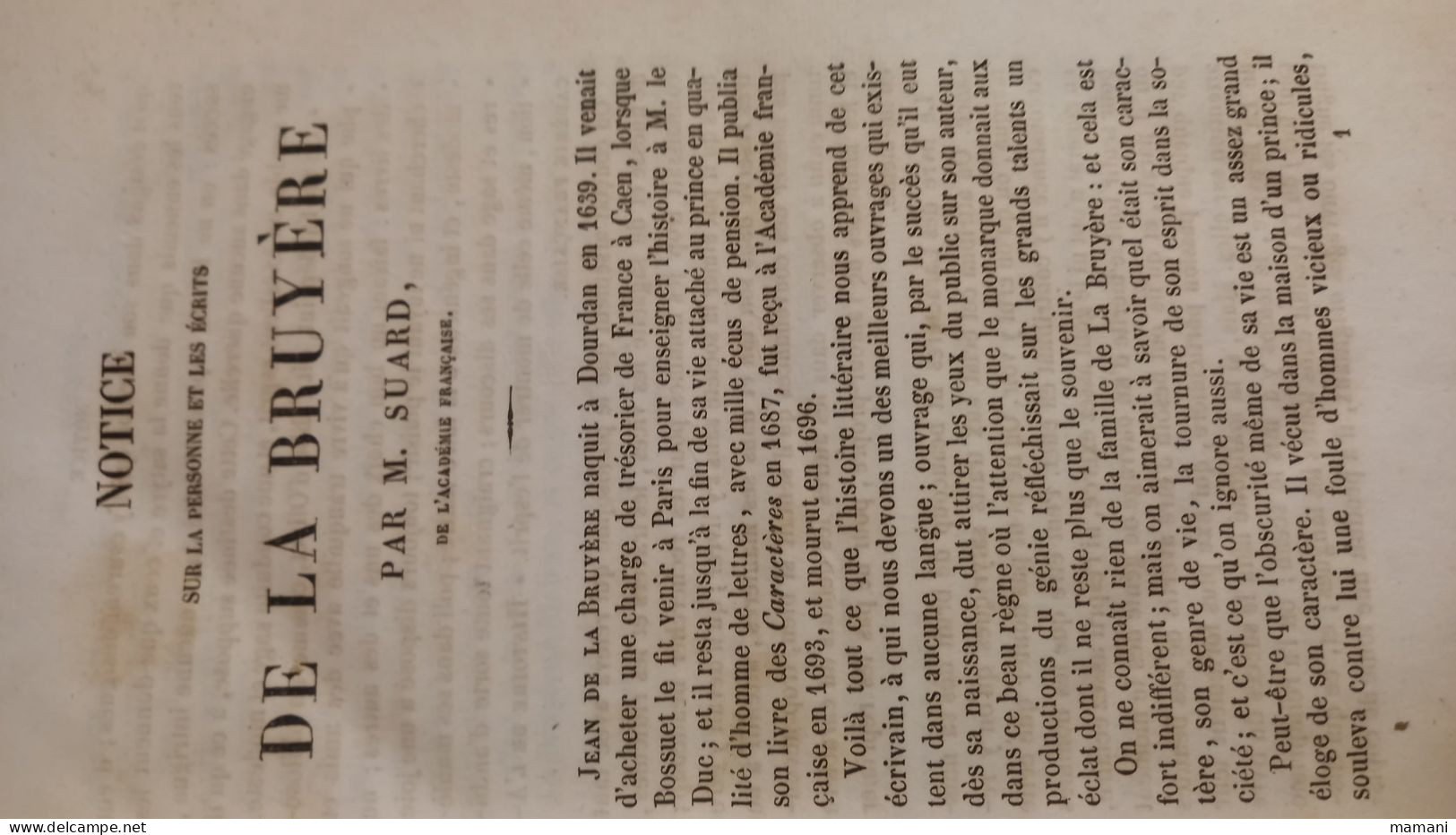 Les caracteres de La bruyère -offert a un eleve par l'institution BELLAGUET en 1856