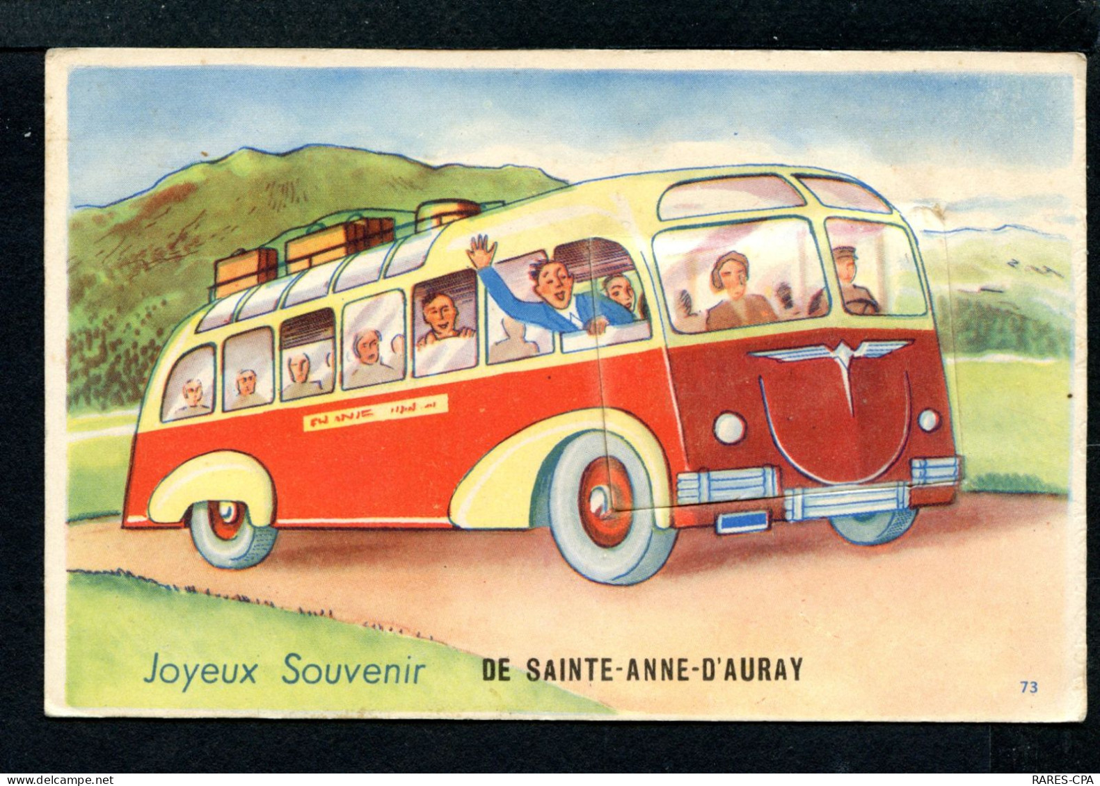 56 SAINTE ANNE D'AURAY - JOYEUX SOUVENIR DE SAINTE ANNE D'AURAY - CARTE A SYSTEME - Sainte Anne D'Auray