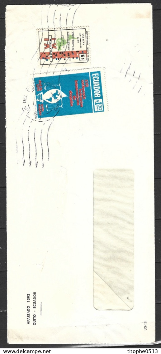 EQUATEUR. PA 534 De 1971-2 Sur Enveloppe Ayant Circulé. Congrès Routier. - Autres (Terre)