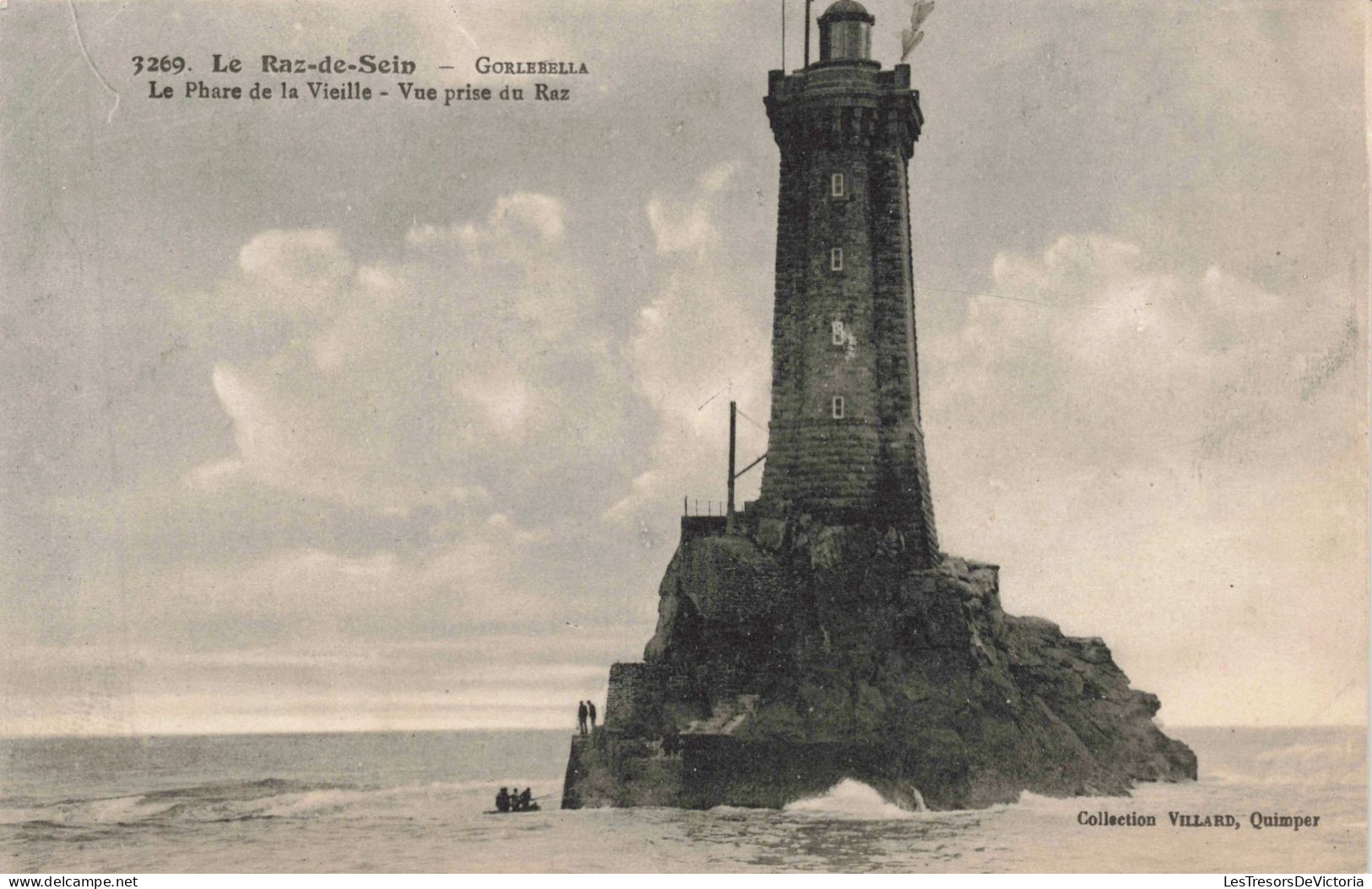 FRANCE - Le Raz-de-Sein - Le Phare De La Vieille - Vue Prise Du Raz - Carte Postale Ancienne - Ile De Sein