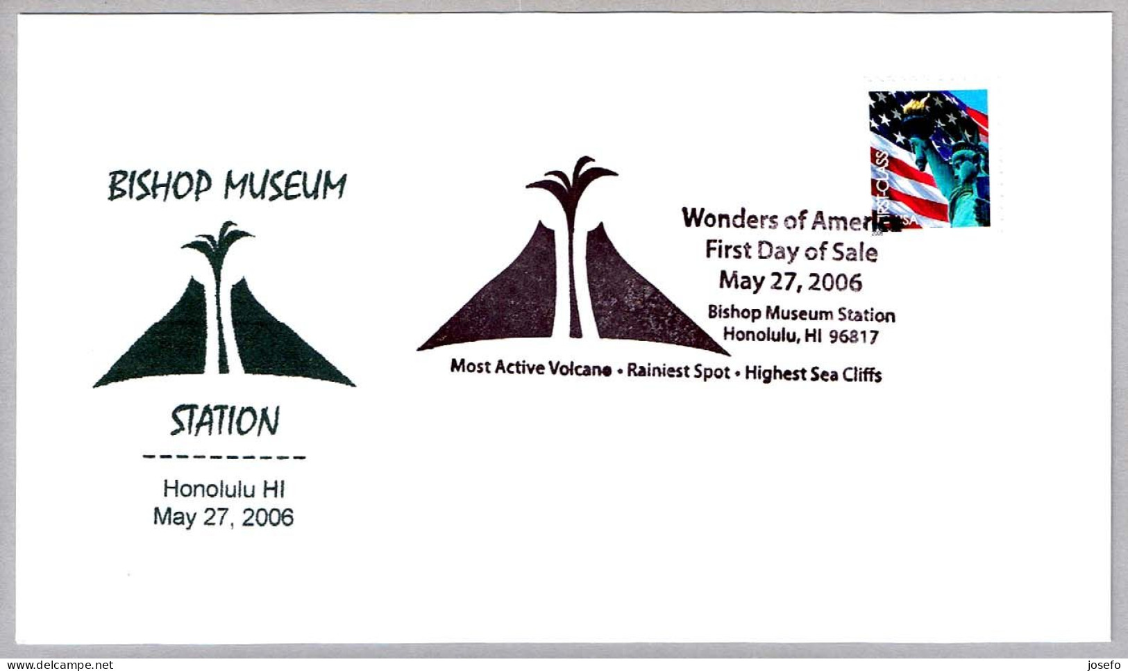 WONDERS OF AMERICA - MOST ACTIVE VOLCANO - VOLCAN. Honolulu HI 2006 - Volcanes