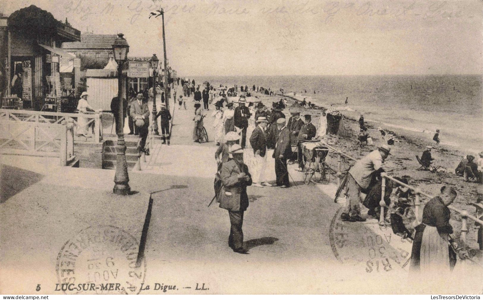 FRANCE - Luc-sur-Mer - La Digue - Animé - Carte Postale Ancienne - Luc Sur Mer