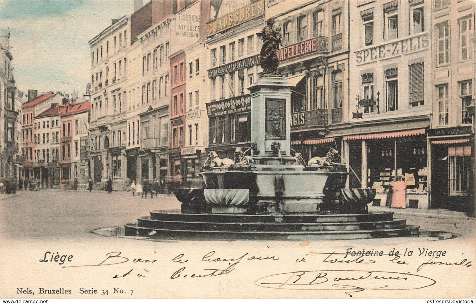 BELGIQUE - Liège - Fontaine De La Vierge - Colorisé - Carte Postale Ancienne - Liege