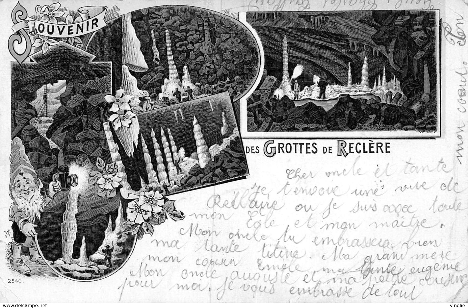 23-P-JMT-2-5544 : SOUVENIR DES GROTTES DE RECLERE - Réclère