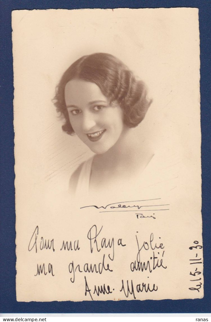 Autographe Signature à L'encre Artiste Théâtre Marigny Photo De Walery Voir Dos - Attori E Comici 