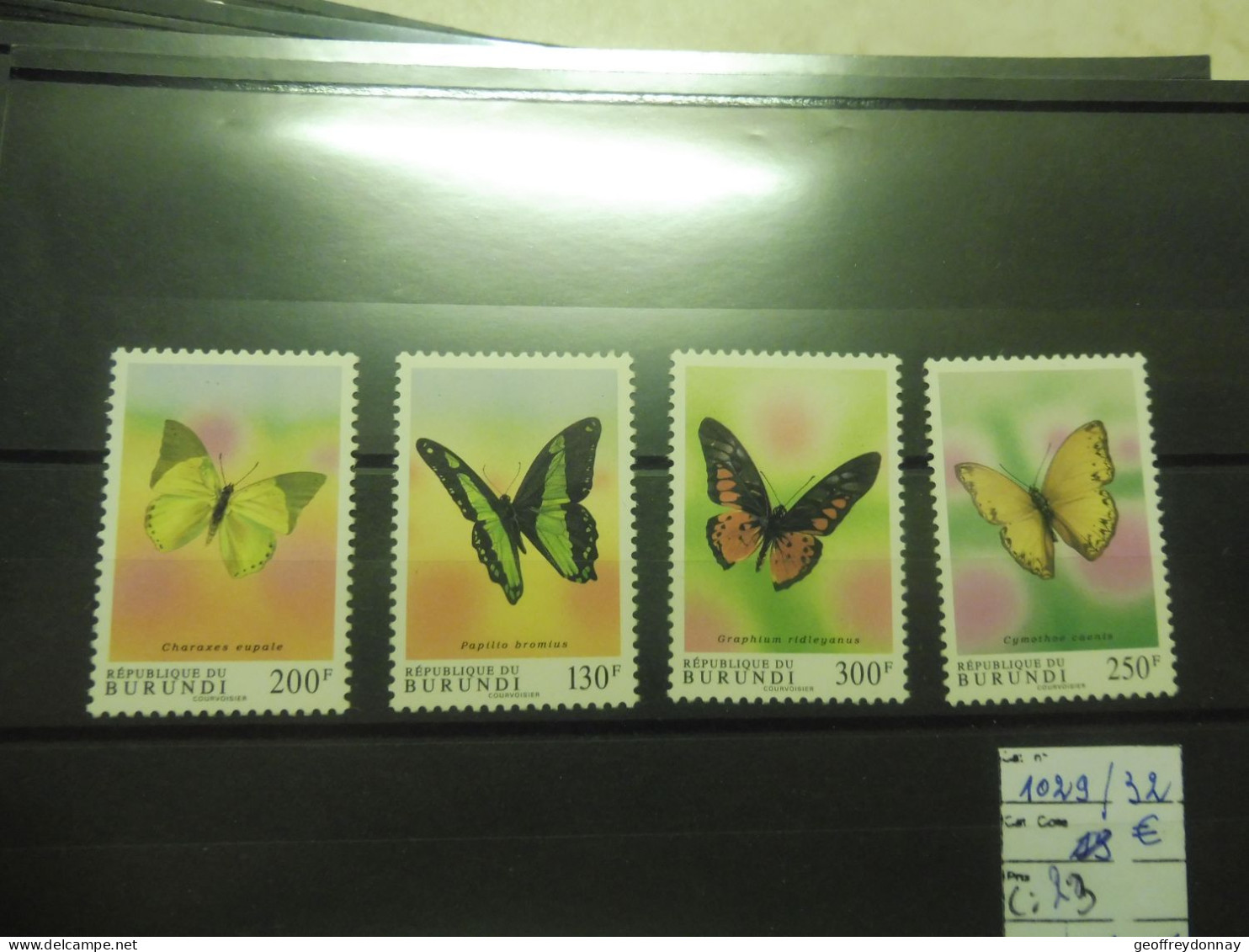 Papillon - Vlinder - Butterfly Mnh Neuf **1029/1032 Burundi - Nuovi