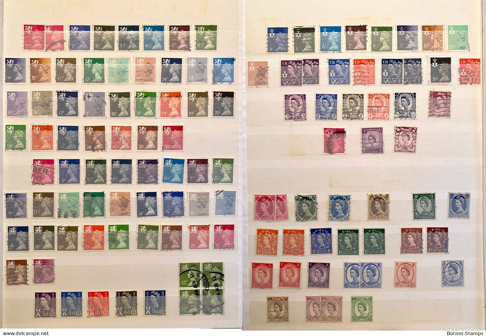 (0005) INGHILTERRA 1880-2000 - Collection (about 1.000 stamps) - F.U. [ALBUM]