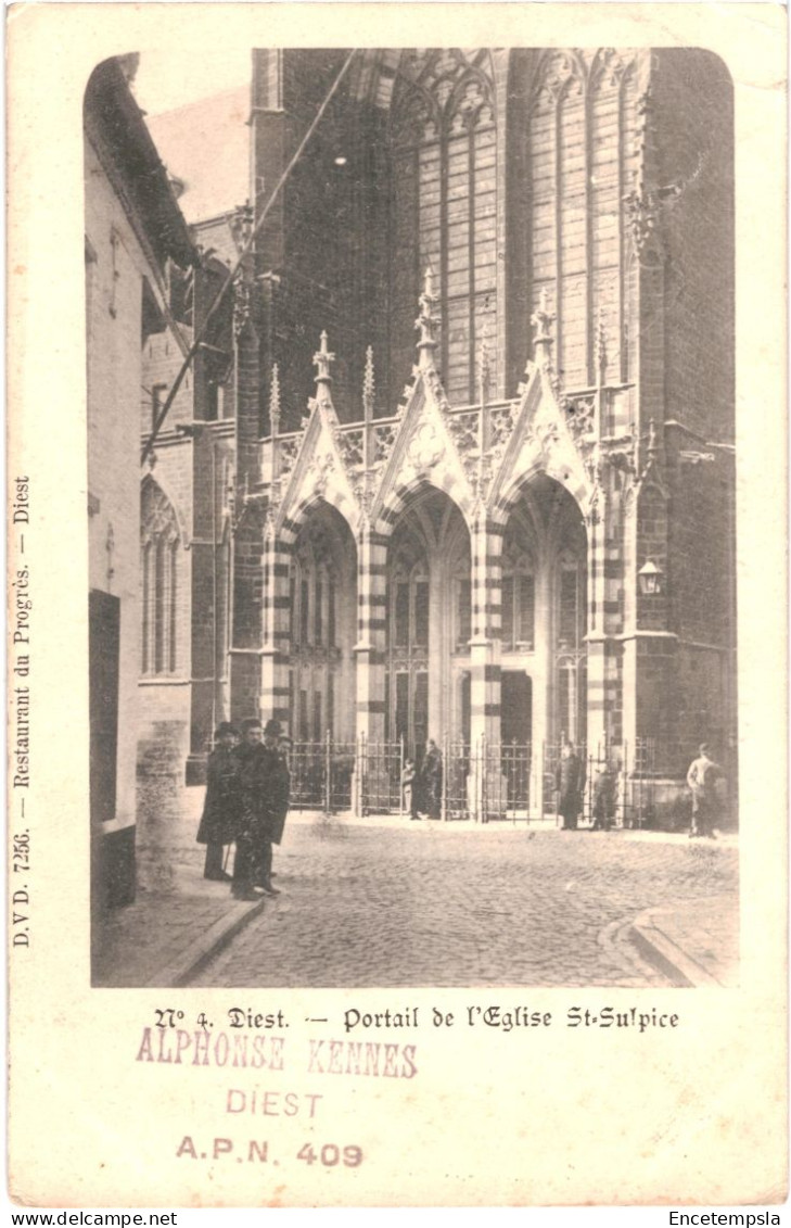 CPA Carte Postale Belgique Diest Portail De L'église Saint Sulpice 1901 VM73131ok - Diest