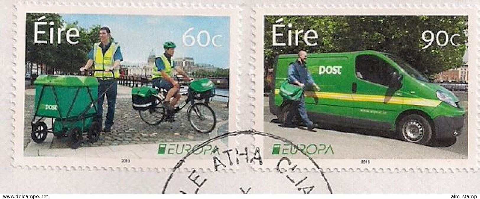 2013 Irland Eire  Mi. 2051-2 Used Briefstück   Europa: Postfahrzeuge. - 2013