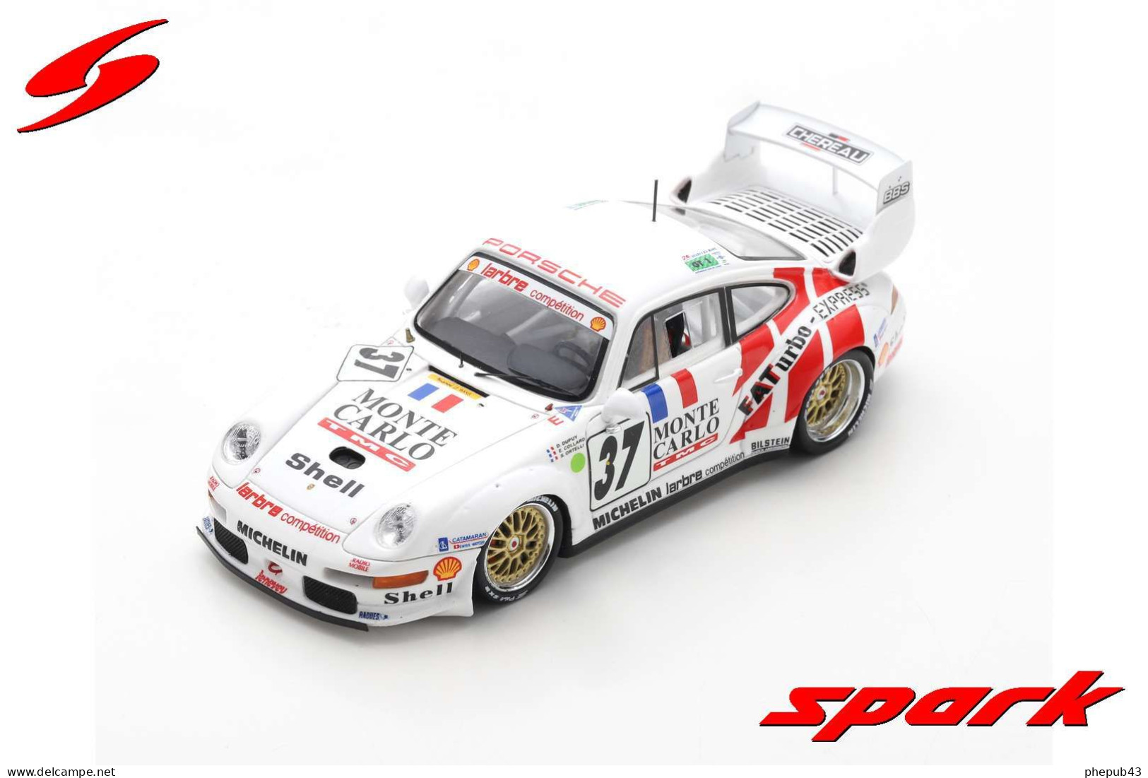 Porsche 911 GT2 Evo - Larbre Compétition - 24h Le Mans 1995 #37 - D. Dupuy/E. Collard/Stéphane Ortelli - Spark - Spark