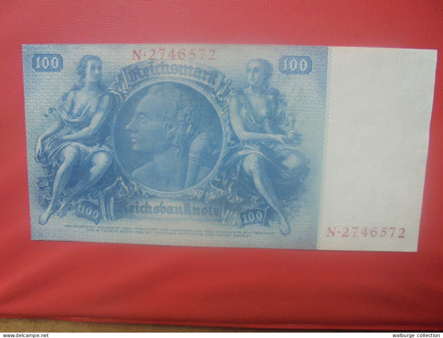 3eme REICH 100 MARK 1945 Avec "Kontroll-Stempel" Peu Circuler Très Belle Qualité WPM N°183 A - 100 Reichsmark
