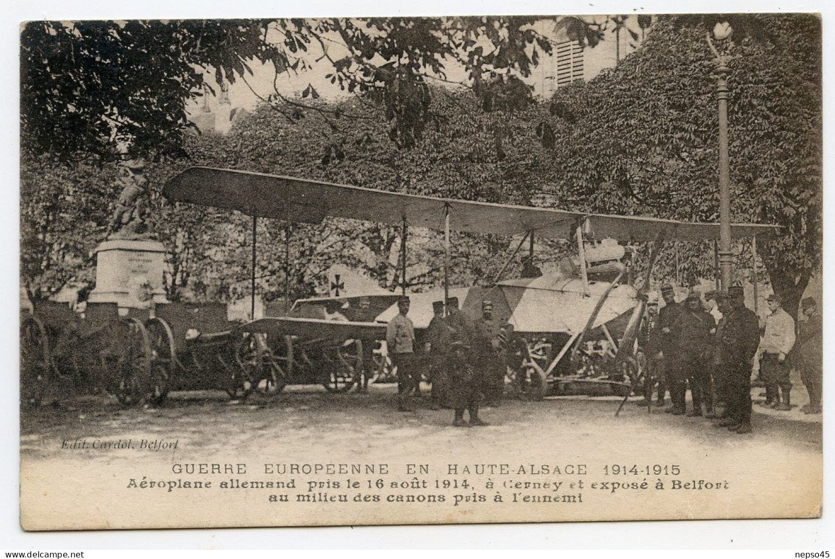 Guerre Européen En Haute Alsace 1914-1915.Aéroplane Allemands Pris Le 16 Août à Cernay - Cernay