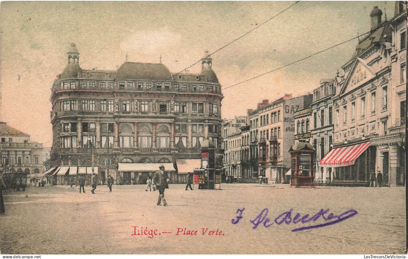 BELGIQUE - Liége - Place Verte - Colorisé - Animé - Carte Postale Ancienne - Liege