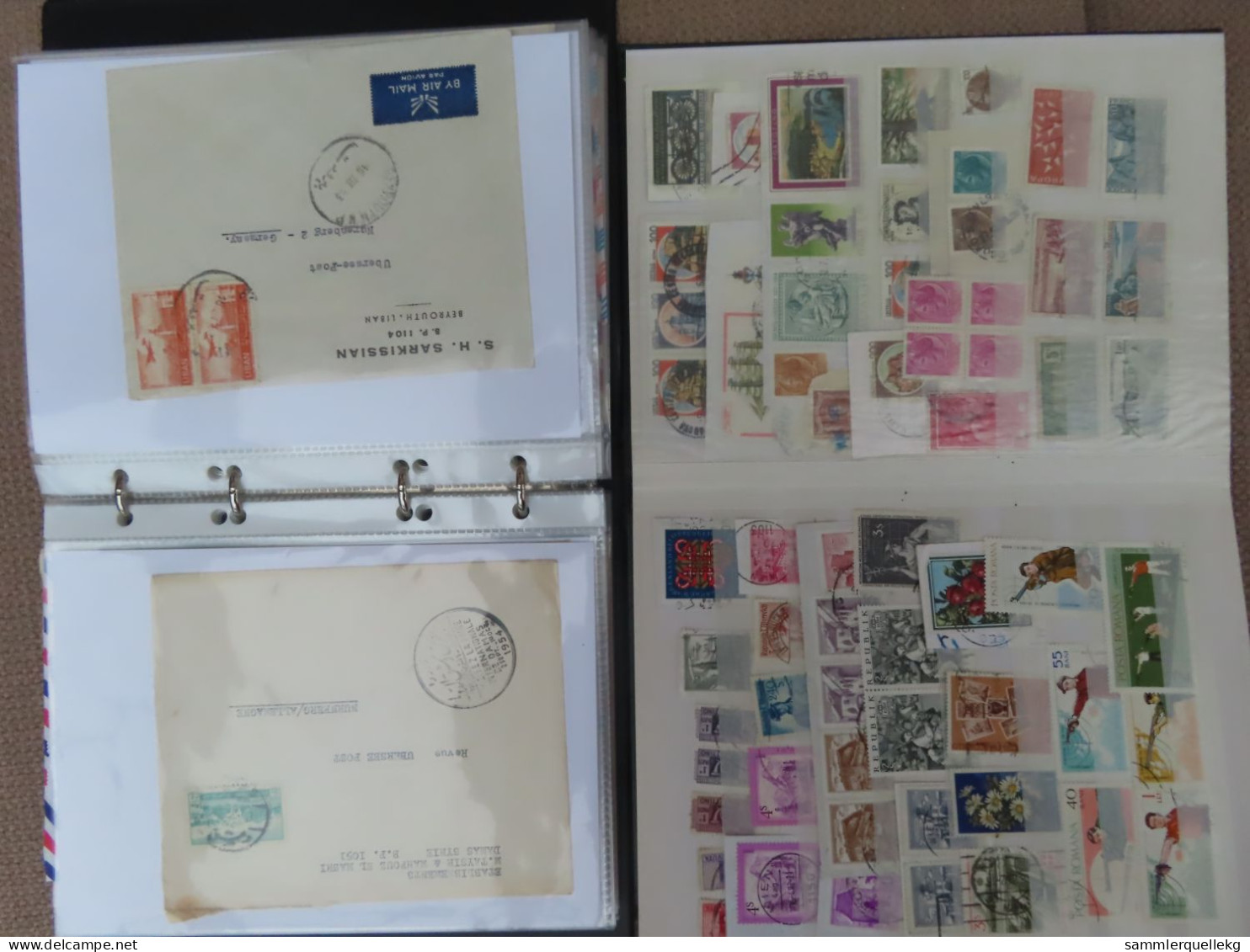 9,3 Kg 10 Alben Mit Briefmarken/Blöcke/Teilsammlungen/Lagerseiten Usw. 1 Album Mit Briefen/Karten Aus Nachlass - Boites A Timbres