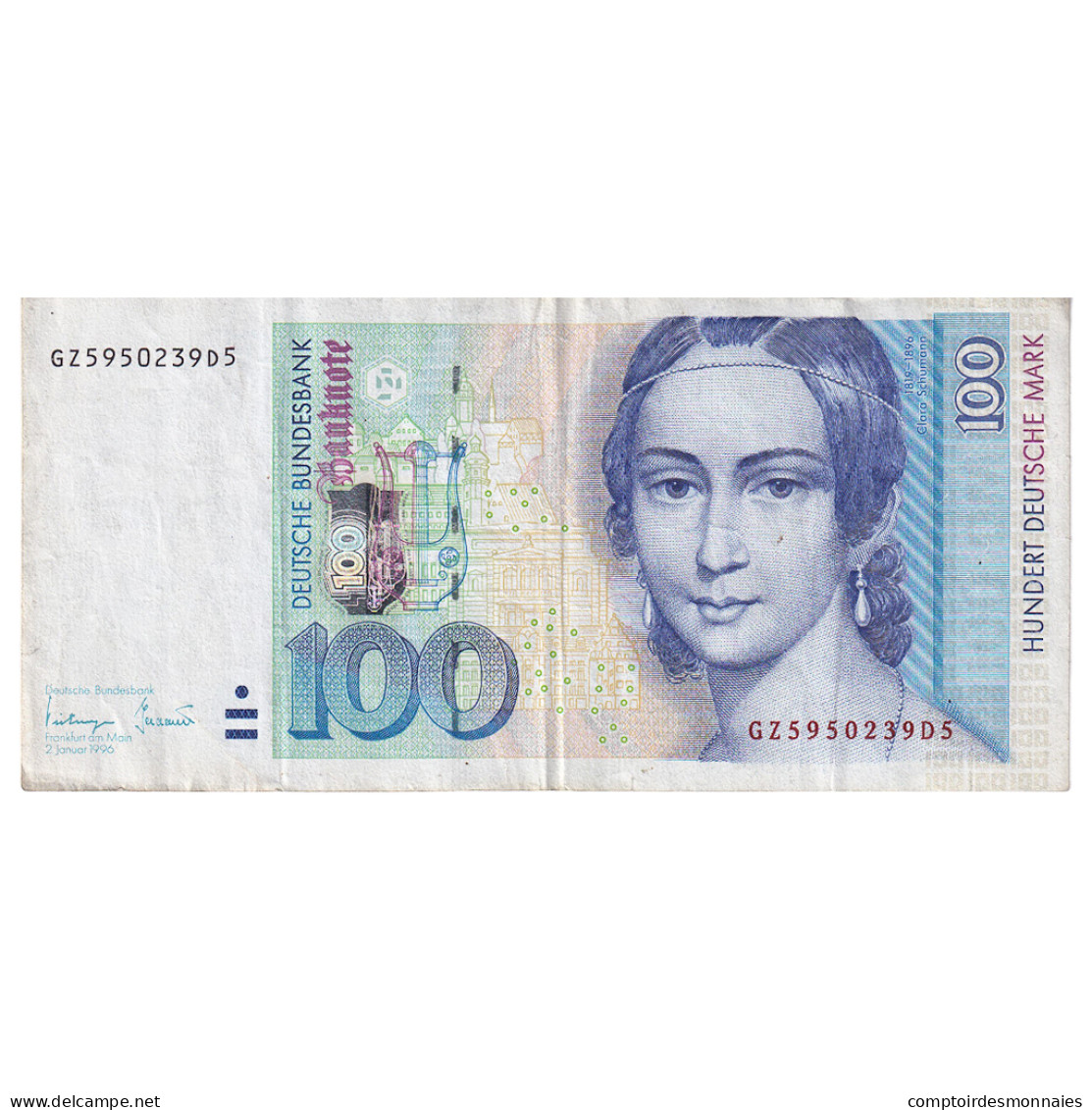 Billet, République Fédérale Allemande, 100 Deutsche Mark, 1996, 1996-01-02 - 100 DM