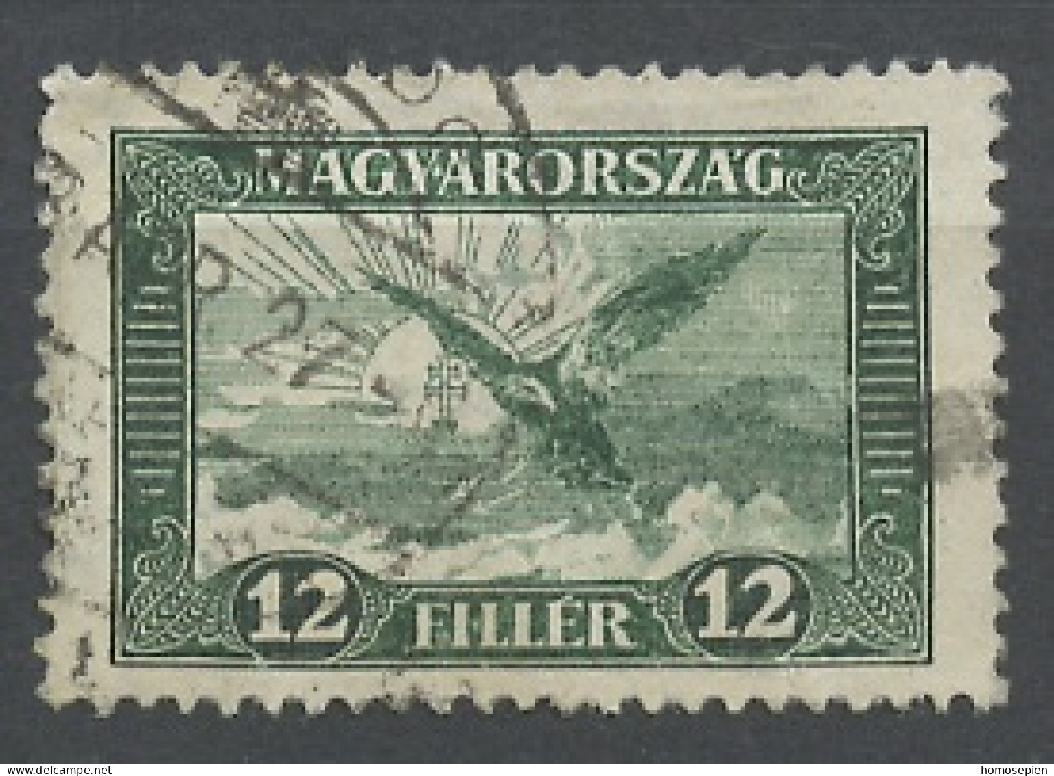 Hongrie - Hungary - Ungarn Poste Aérienne 1927-30 Y&T N°PA13 - Michel N°F430 (o) - 12fi Oiseau Turul - Used Stamps