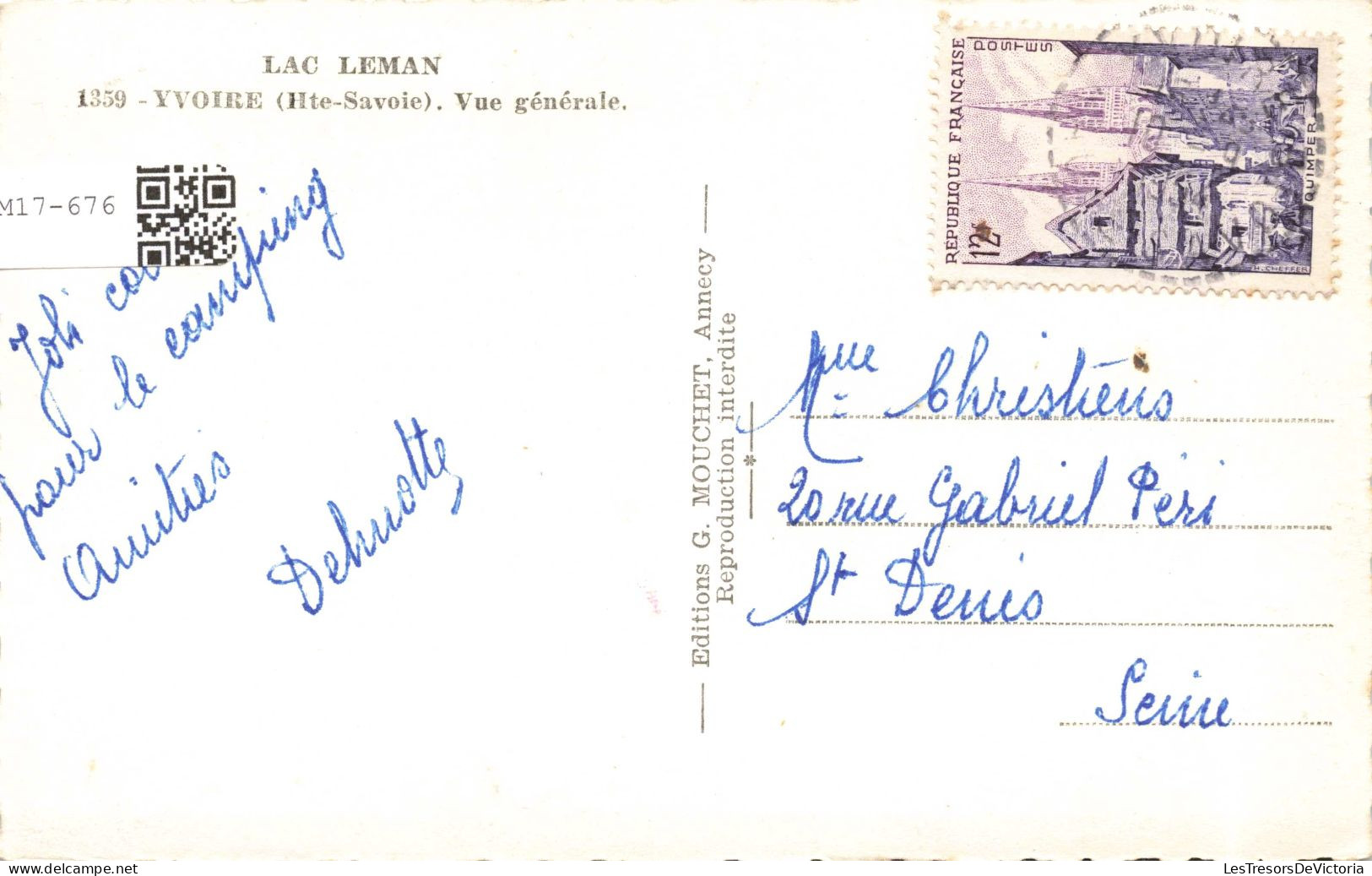 FRANCE - Yvoire - Vue Générale - Lac Leman - Carte Postale Ancienne - Yvoire