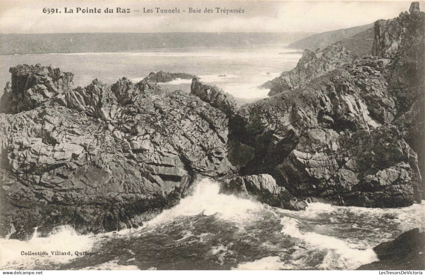 FRANCE - La Pointe Du Raz - Les Tunnels - Baie Des Trépassés - Carte Postale Ancienne - La Pointe Du Raz