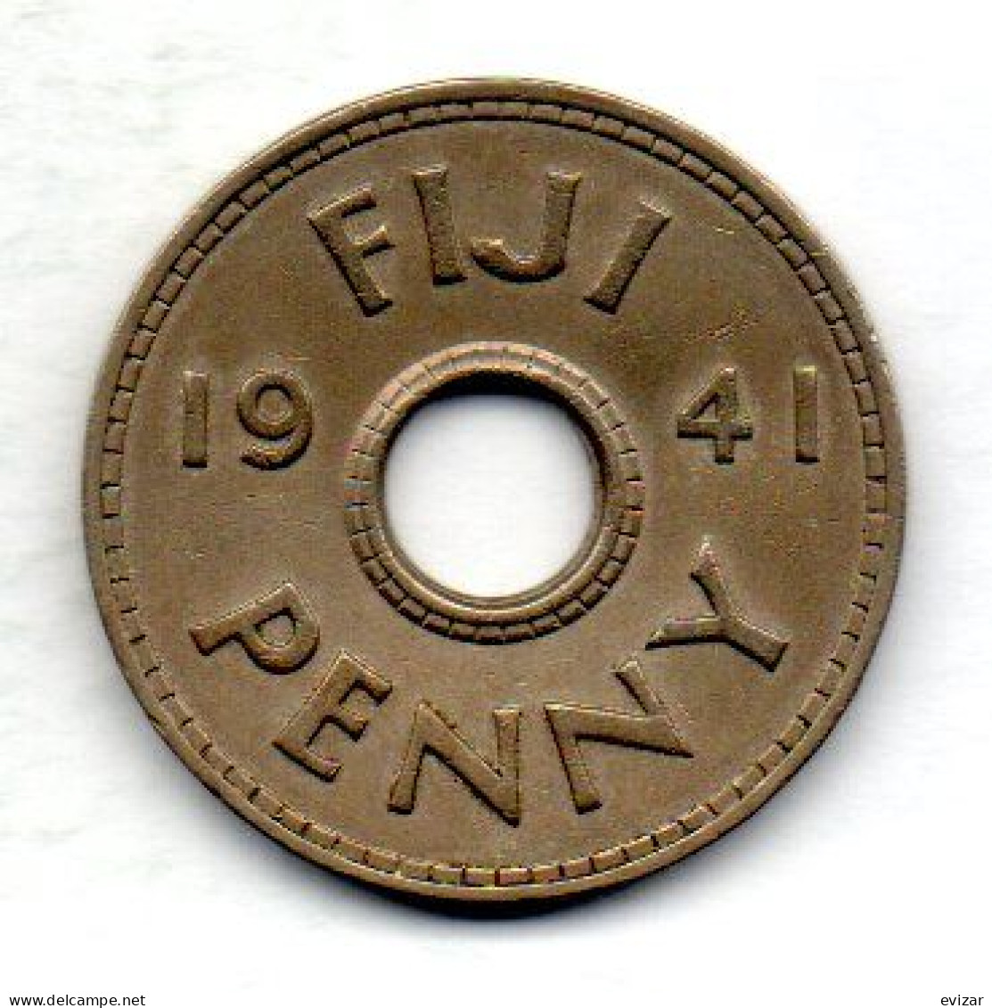 FIJI, 1 Penny, Copper-Nickel, Year 1941, KM # 7 - Fiji