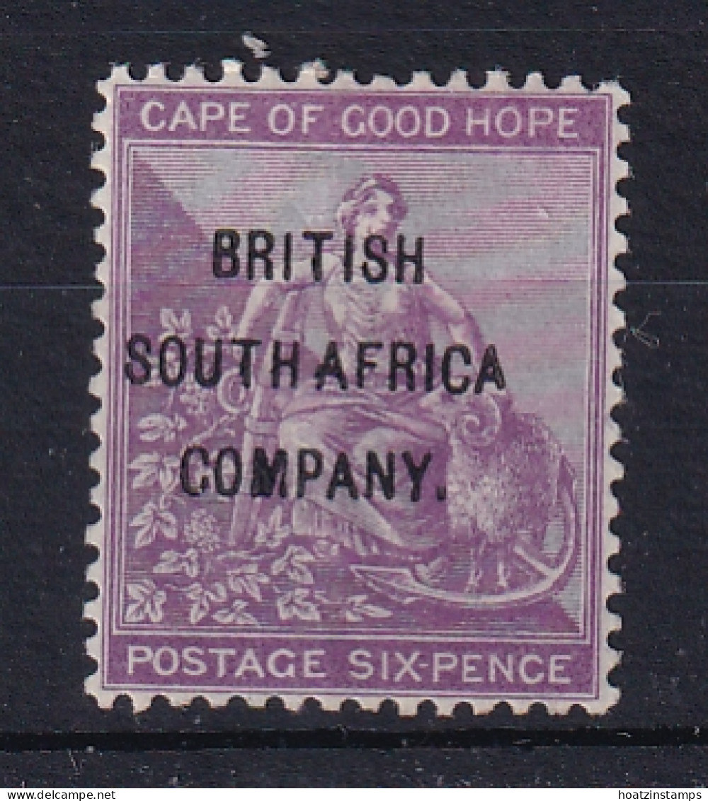 Rhodesia - BSAC: 1896   COGH 'British South Africa Company' OVPT    SG63     6d    MH    - Other & Unclassified