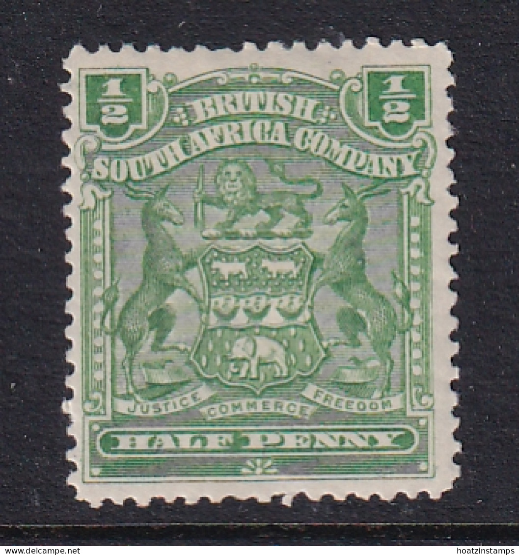 Rhodesia - BSAC: 1898-1908   Arms    SG75a     ½d   Yellow-green  MH    - Other & Unclassified