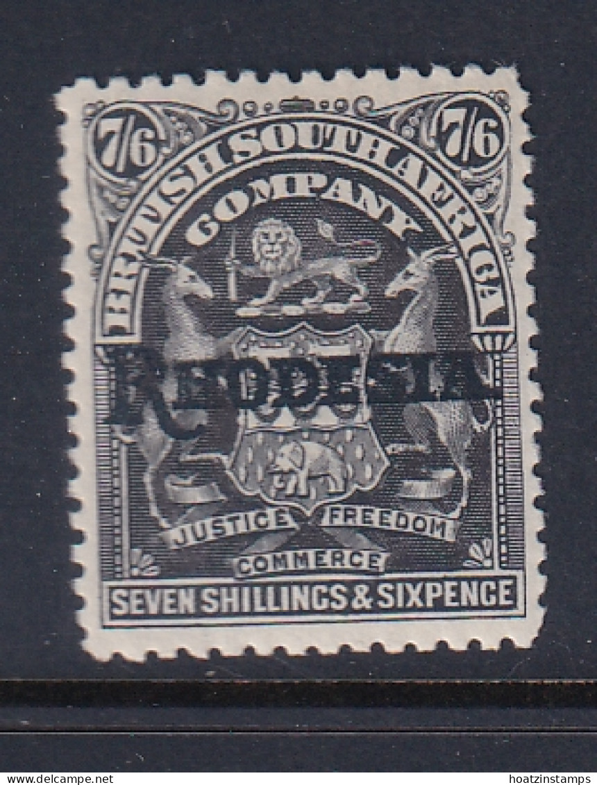 Rhodesia - BSAC: 1909/12   Arms 'Rhodesia' OVPT    SG111     7/6d         MH   - Andere & Zonder Classificatie