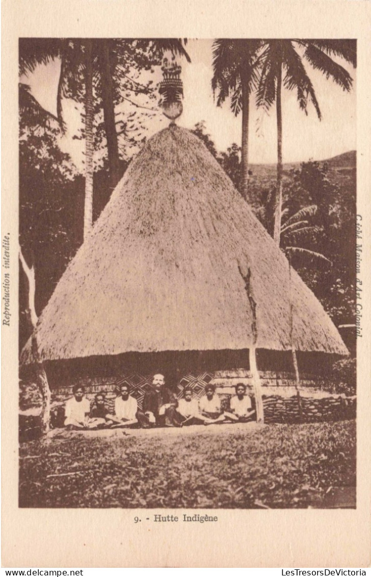 Nouvelle Calédonie - Hutte Indigène - Animé - Edit. La Maison Des Arts Colonial - Carte Postale Ancienne - Nuova Caledonia