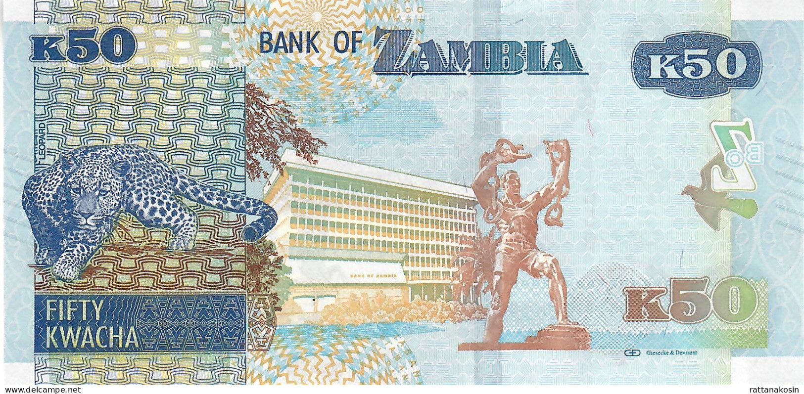 ZAMBIA NLP = B169c 50 KWACHA 2022 #EN/22     UNC. - Zambie