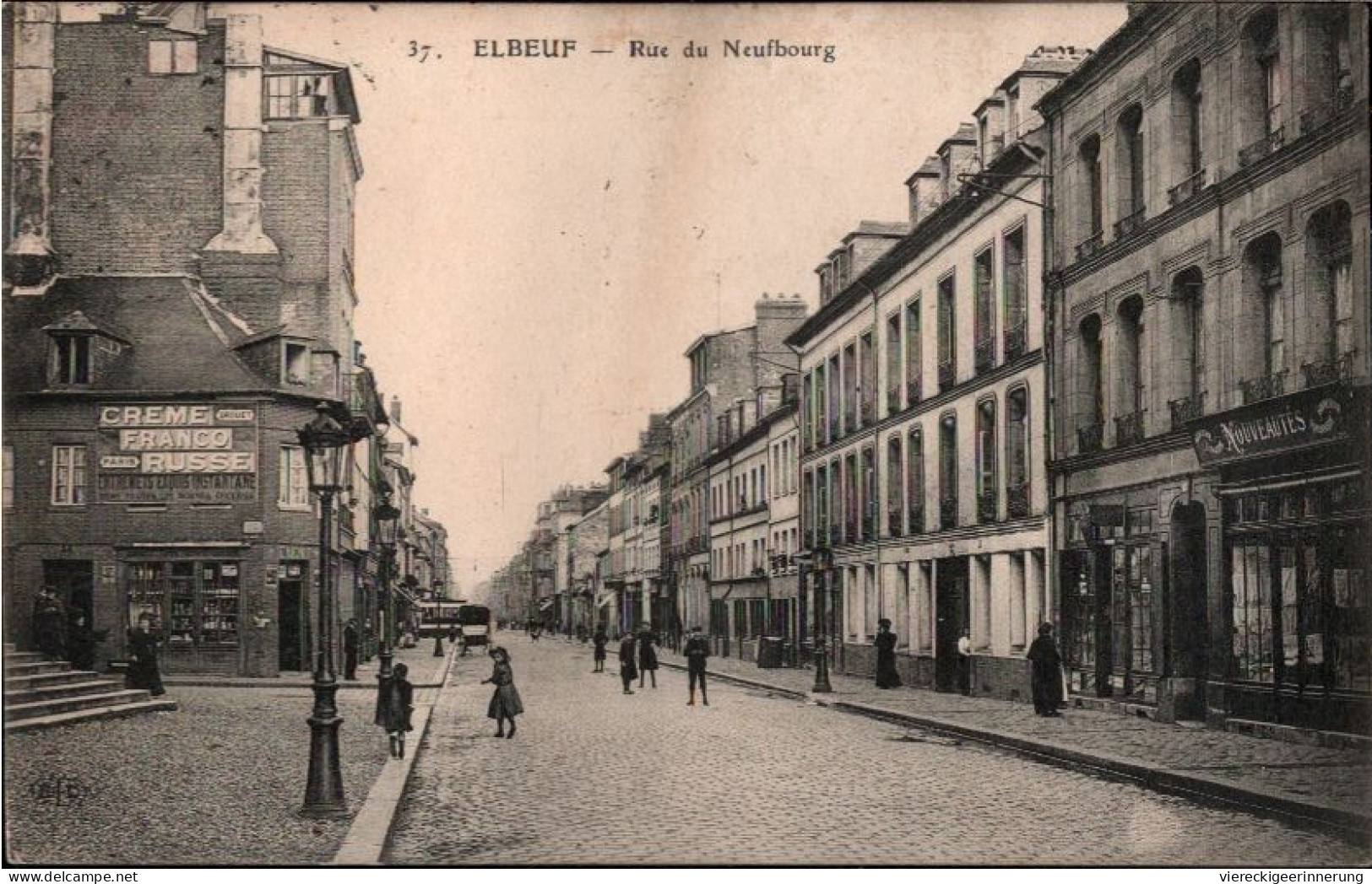 ! [76]  Cpa, 1911, Elbeuf, Rue Du Neufborg - Elbeuf