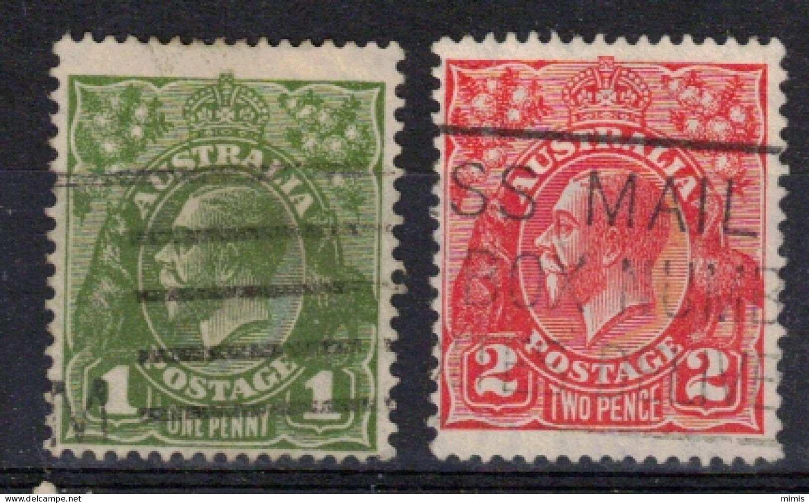 AUSTRALIE   191-1936    N° 77A,79    Oblitéré - Used Stamps