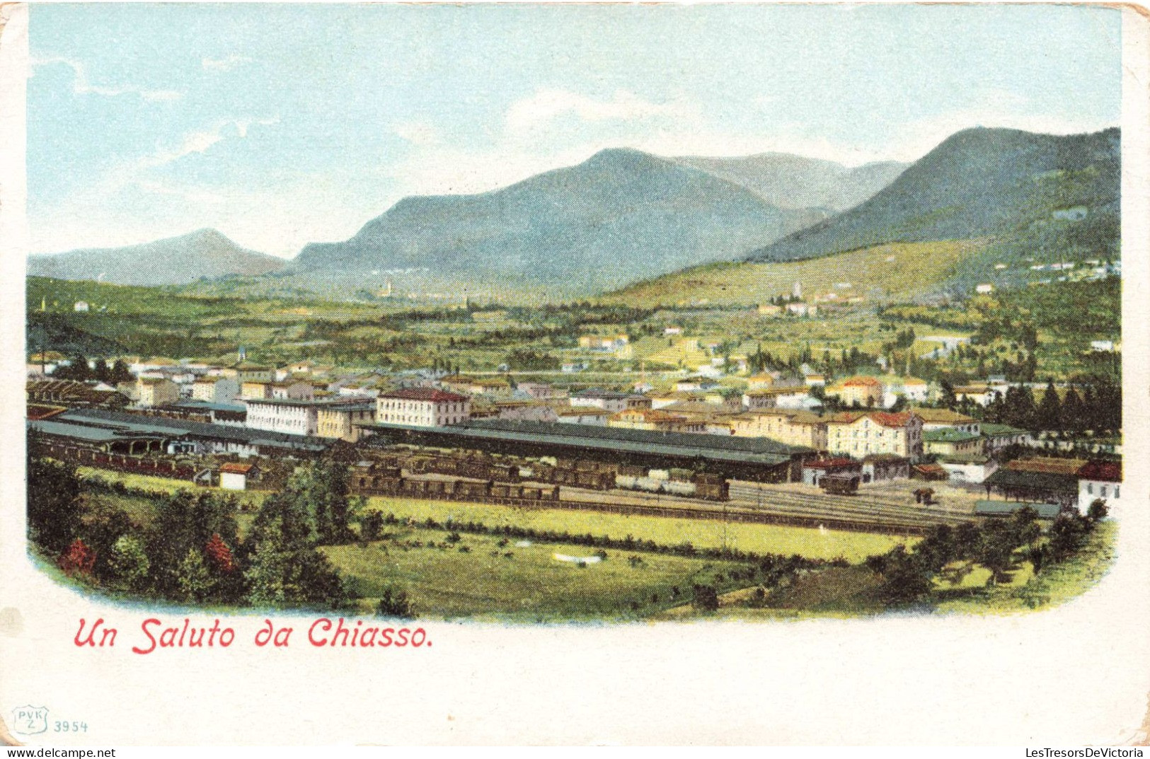 Suisse - Un Saluto Da Chiasso - Vue Panoramique - Train - Montagne - Colorisé - Carte Postale Ancienne - Chiasso