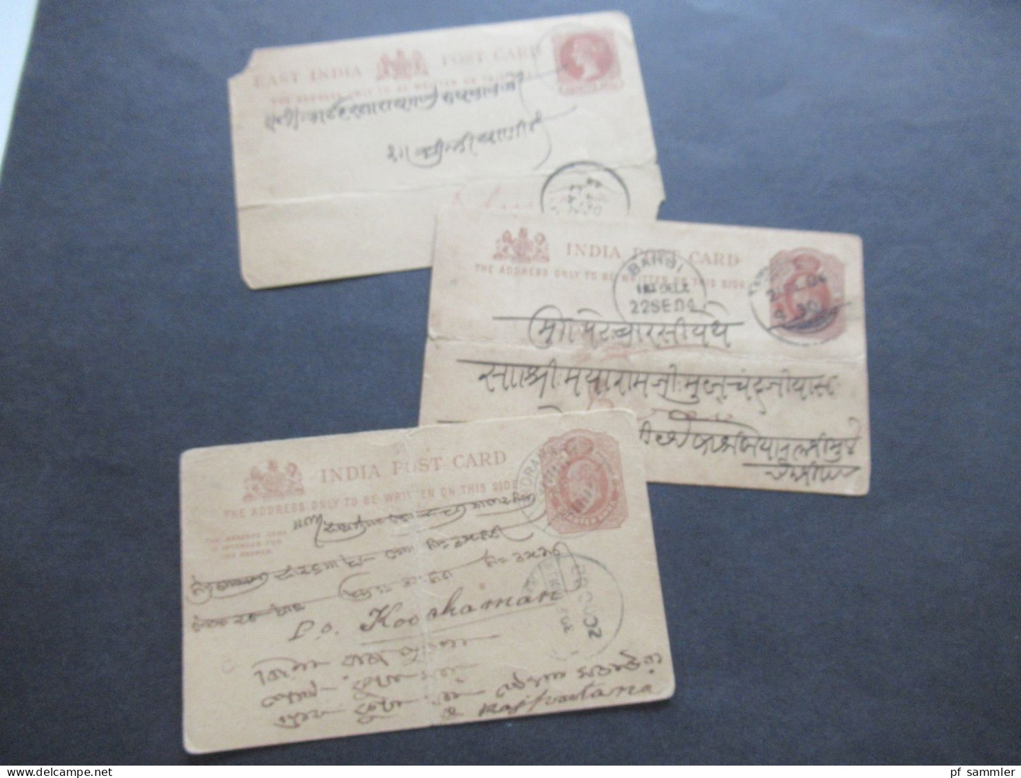 GB Kolonie Indien 3x Ganzsache 1887, 1904 Und 1908 / India Post Card / East India Post Card / Interessant?? - 1882-1901 Impero