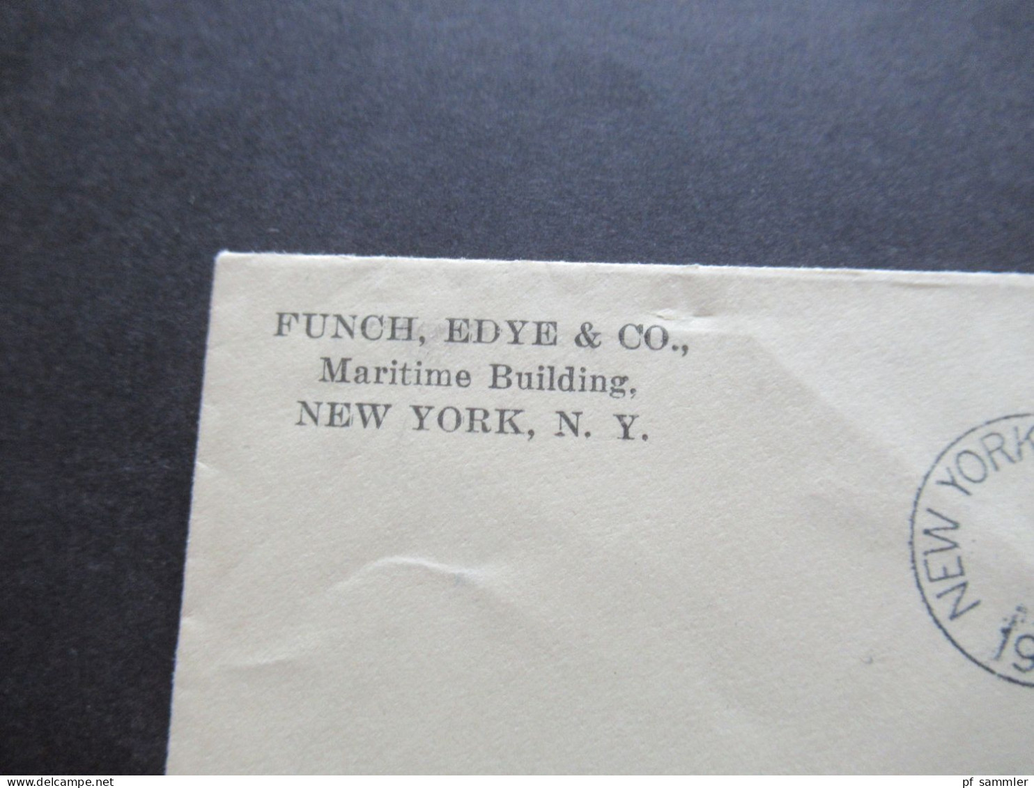 USA Ganzsache / GA Umschlag One Cent Mit Gedrucktem Absender Funch, Edye & Co. Maritime Building New York 1906 - 1901-20