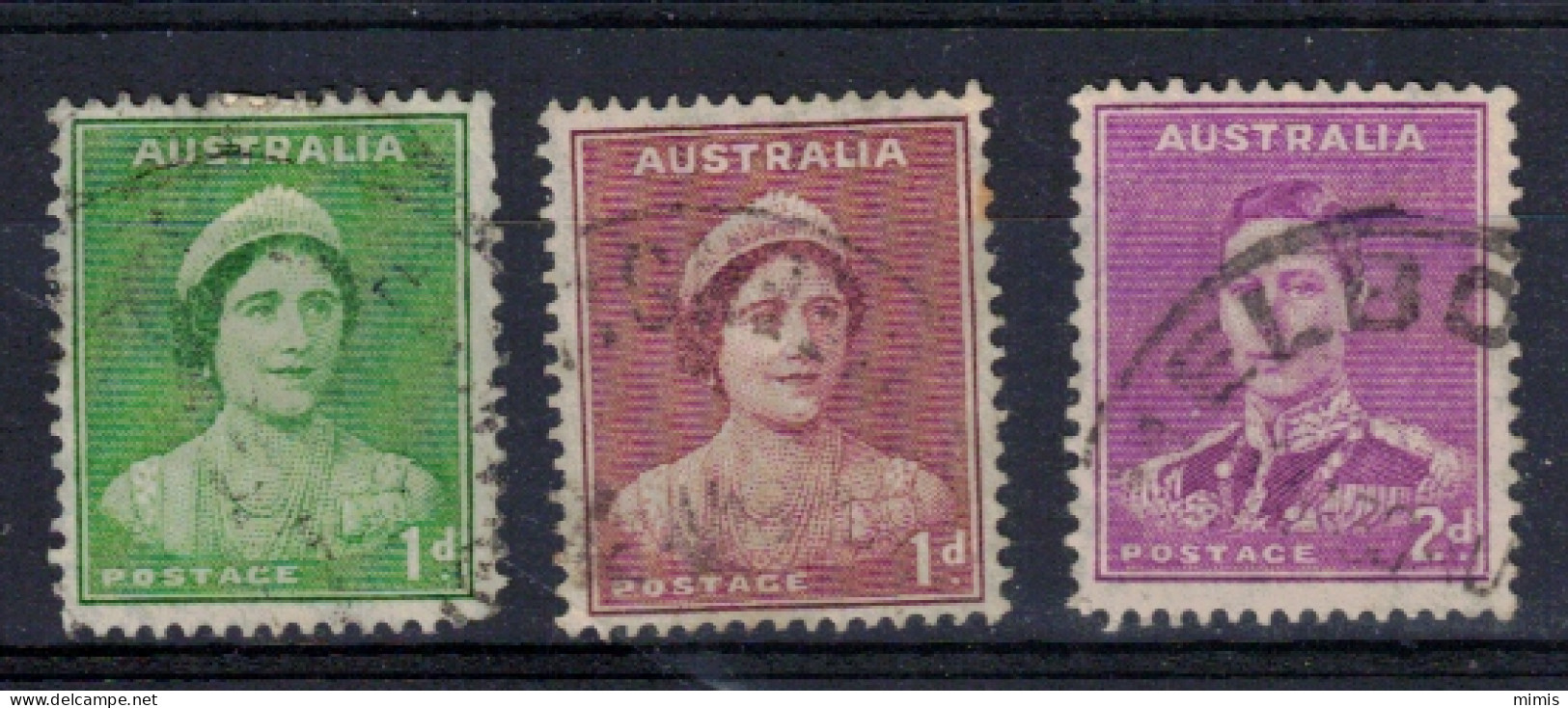 AUSTRALIE  1938-1942   N° 126,127,131       Oblitérés - Used Stamps
