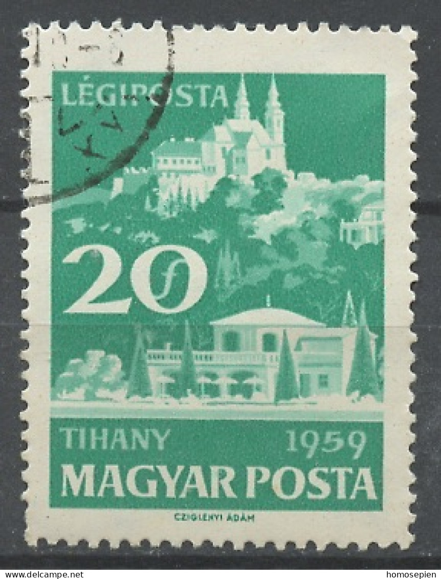Hongrie - Hungary - Ungarn Poste Aérienne 1959 Y&T N°PA224 - Michel N°F1614 (o) - 20fi Tihany - Used Stamps