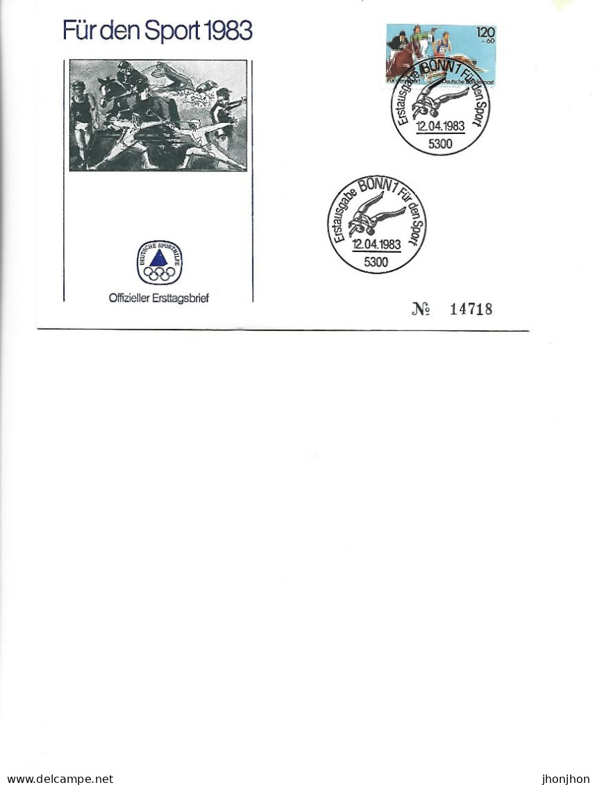 Germany -  Official First Day Cover 1983 - For Sport 12.041983 -  Men's Gymnastics - 1981-1990