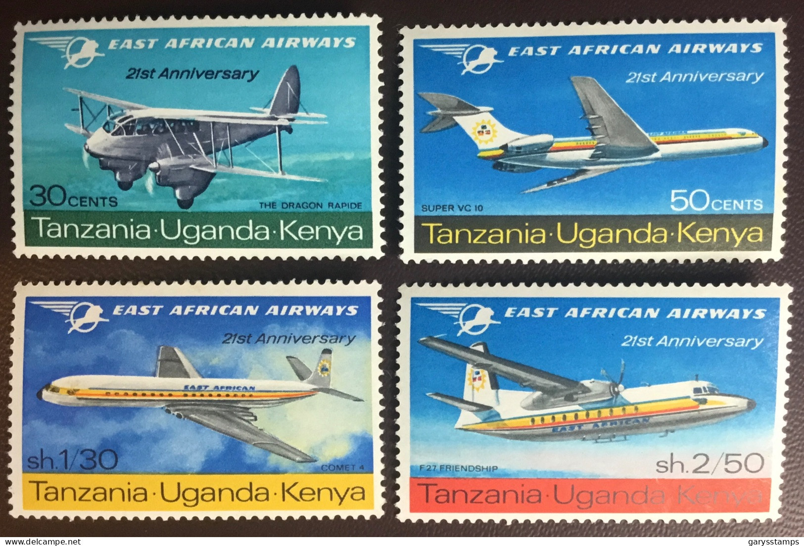 Kenya Uganda Tanzania 1967 East African Airways MNH - Kenya, Uganda & Tanzania