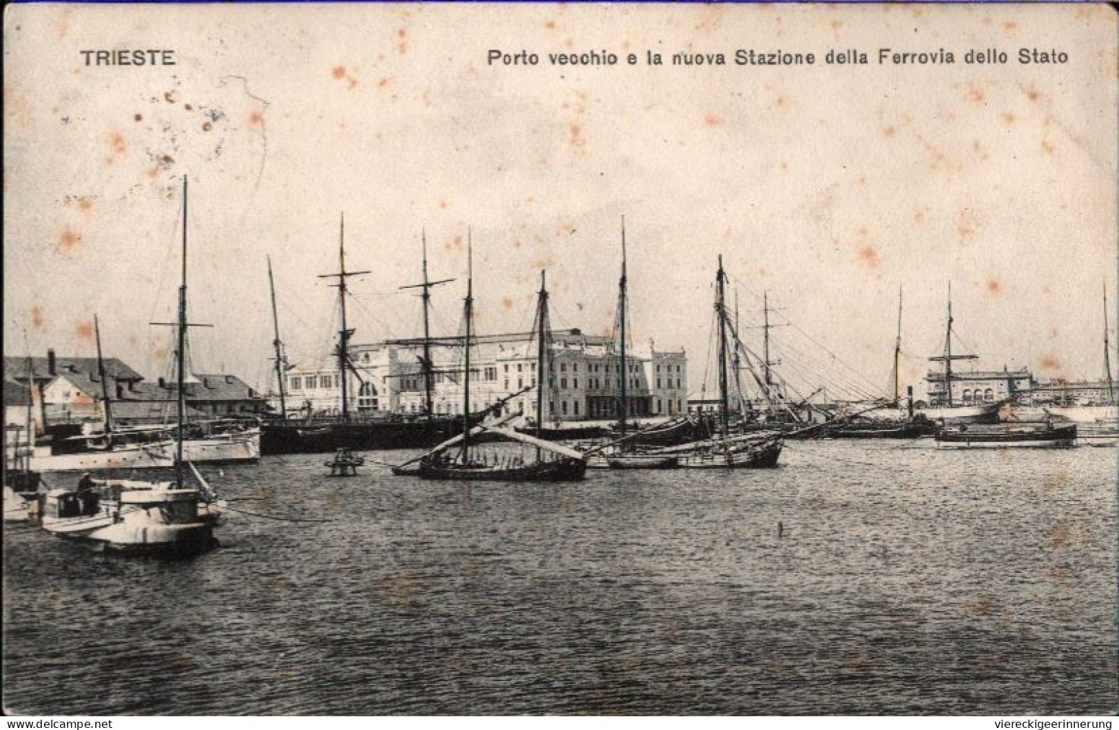 !  Alte Ansichtskarte, Trieste, Porto Vecchio , Schiffe, Ships - Trieste (Triest)