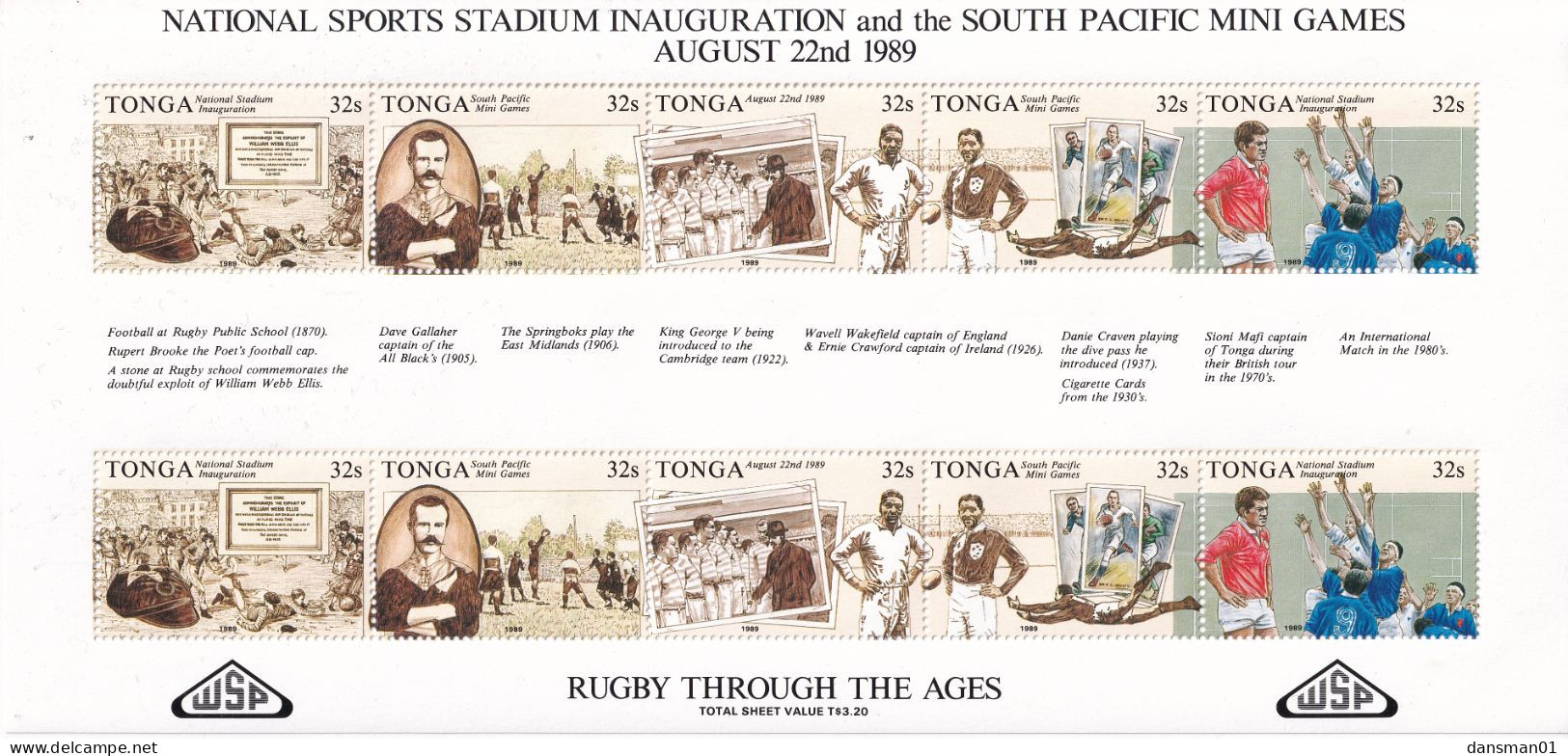 Tonga 1989 Sports South Pacific GamesSc 718-20 Mint Never Hinged - Tonga (...-1970)