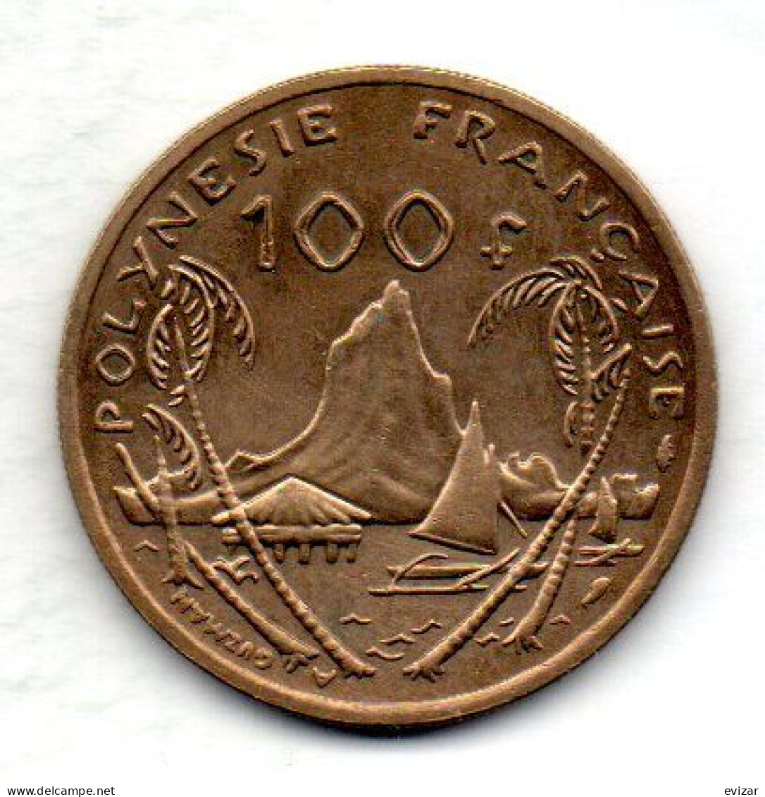 FRENCH POLYNESIA, 100 Francs, Nickel-Bronze, Year 1988, KM # 14 - Polinesia Francesa