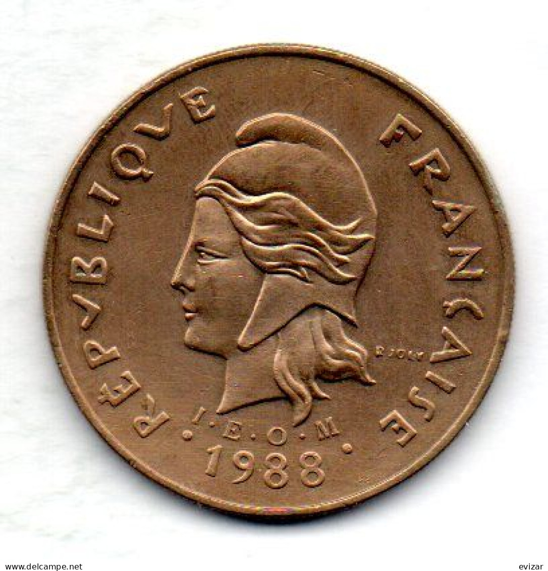 FRENCH POLYNESIA, 100 Francs, Nickel-Bronze, Year 1988, KM # 14 - Polinesia Francesa