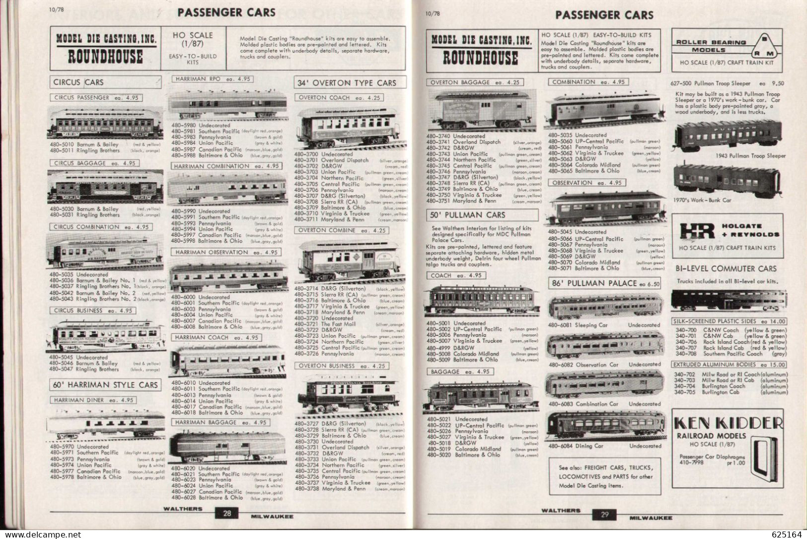 Catalogue WALTHERS 1979 - HO Gauge CRAFT TRAIN REFERENCE MANUAL - Inglese