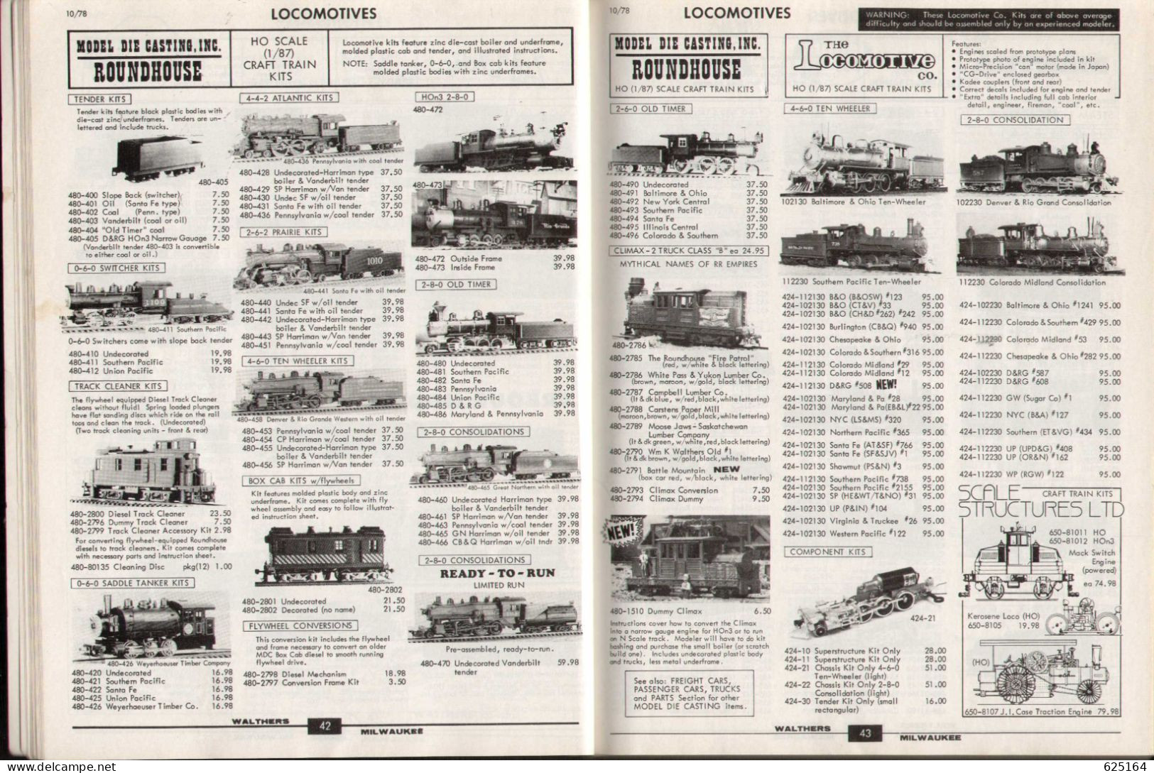 Catalogue WALTHERS 1979 - HO Gauge CRAFT TRAIN REFERENCE MANUAL - Inglés