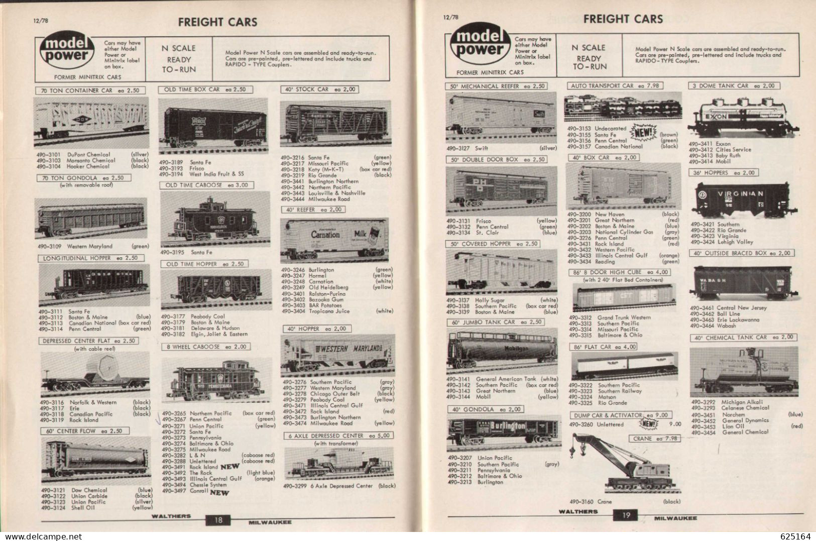 Catalogue WALTHERS 1979 - N Gauge CRAFT TRAIN REFERENCE MANUAL - English