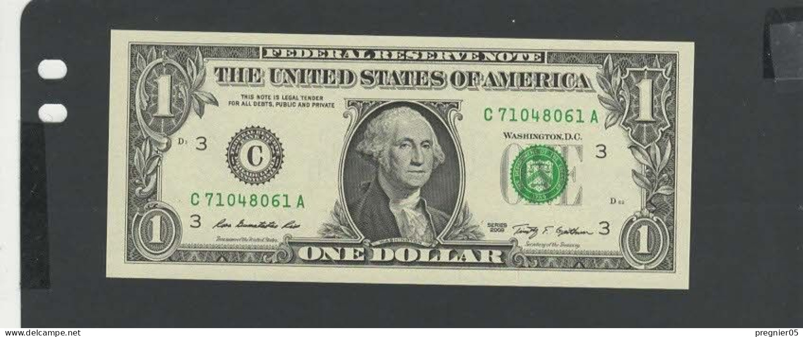USA - Billet 1 Dollar 2009 NEUF/UNC P.529 § C 061 - Federal Reserve Notes (1928-...)