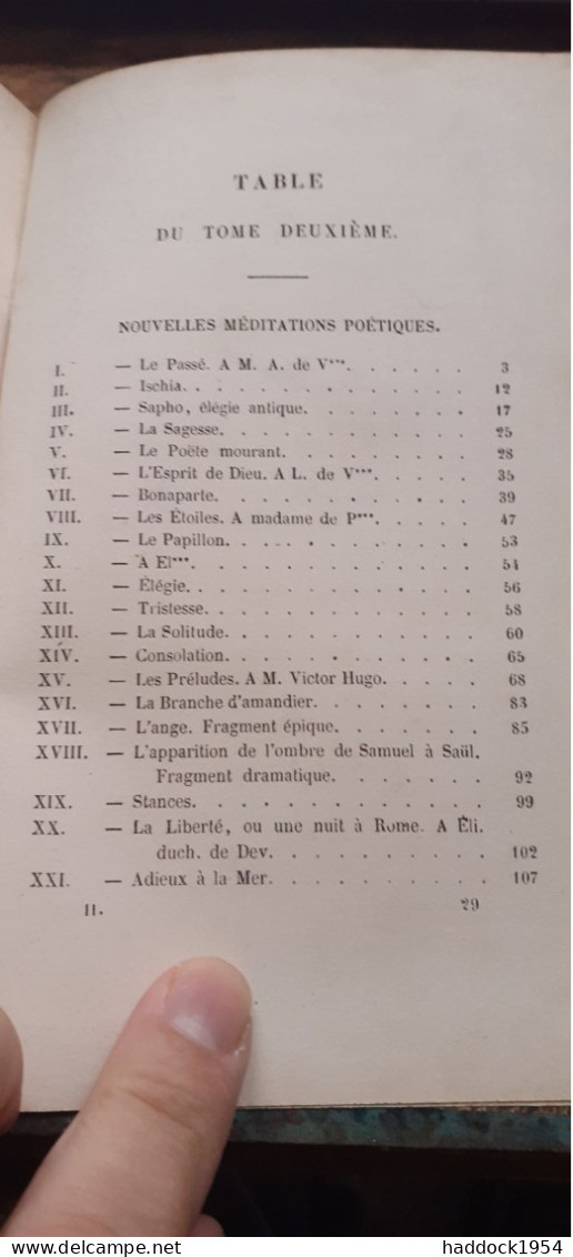 Premières Et Nouvelles Méditations Poétiques ALPHONSE DE LAMARTINE  Gosselin Pagnerre Lecou Furne 1848-1853 - Französische Autoren